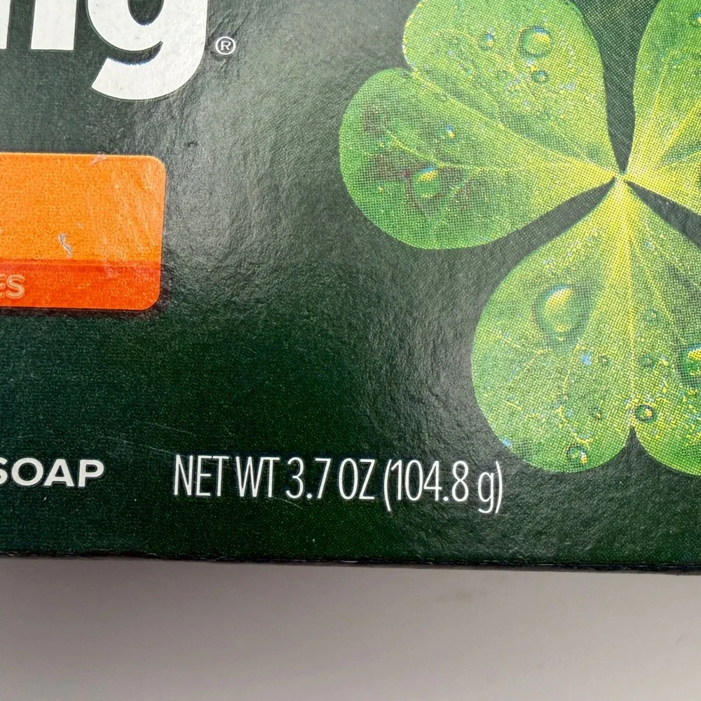 Irish Spring Original Deodorant Soap 4 Bars 3.7 oz No Flaxseed Linseed‎ Oil New
